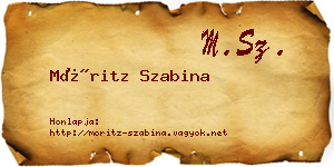 Móritz Szabina névjegykártya