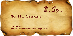Móritz Szabina névjegykártya